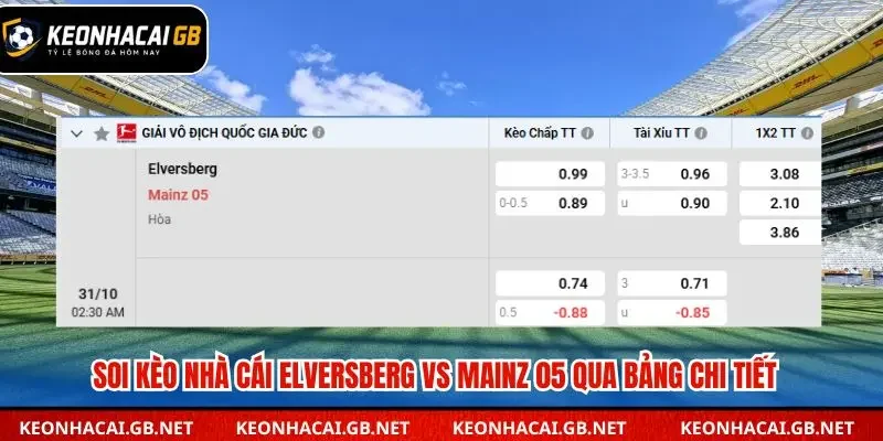 Tổng hợp các lựa chọn chính từ soi kèo nhà cái Elversberg vs Mainz 05